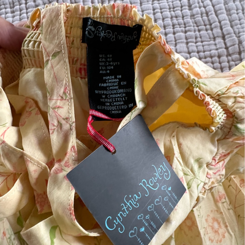 Cynthia Rowley yellow floral sun dress - Picture 4 of 4